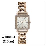 Guess Vanity Diamonds Silver Dial Gold Steel Strap Watch for Women - W1030L4 Buy Now By Guess