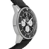 Breitling Superocean Heritage B01 Chronograph 44 Black Dial Black Mesh Bracelet Watch for Men - AB0162121B1S1 Buy Now By Breitling