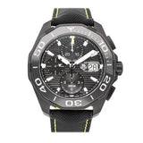 Tag Heuer Aquaracer Chronograph PVD Black Dial Black Nylon Strap Watch for Men - CAY218A.FC6361 Buy Now By Tag Heuer