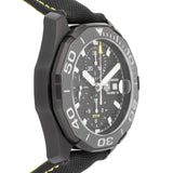 Tag Heuer Aquaracer Chronograph PVD Black Dial Black Nylon Strap Watch for Men - CAY218A.FC6361 Buy Now By Tag Heuer