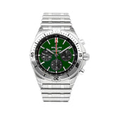 Breitling Chronomat B01 42 Green Dial Silver Steel Strap Watch for Men - AB0134101L1A1 Buy Now By Breitling