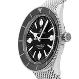 Breitling Superocean Heritage '57 Black Dial Silver Mesh Bracelet Watch for Men - A10370121B1A1 Buy Now By Breitling
