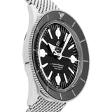 Breitling Superocean Heritage '57 Black Dial Silver Mesh Bracelet Watch for Men - A10370121B1A1 Buy Now By Breitling