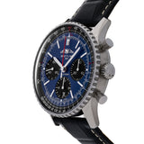 Breitling Navitimer B01 Chronograph 41 Blue Dial Black Leather Strap Watch for Men - AB0139241C1P1 Buy Now By Breitling