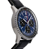 Breitling Navitimer B01 Chronograph 41 Blue Dial Black Leather Strap Watch for Men - AB0139241C1P1 Buy Now By Breitling
