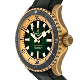 Breitling Superocean Automatic 42 Green Dial Green Rubber Strap Watch for Men - N17375201L1S1 Buy Now By Breitling