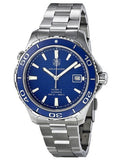 Tag Heuer Aquaracer Calibre 5 Automatic Blue Dial Silver Steel Strap Watch for Men - WAK2111.BA0830 Buy Now By Tag Heuer