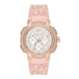 Michael Kors Sidney Multifunction White Dial Pink Silicone Strap Watch For Women - MK7222 Buy Now By Michael Kors