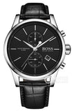 Hugo Boss Jet Black Dial Black Leather Strap Watch for Men - 1513279 Buy Now By Hugo Boss