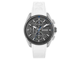 Hugo Boss Volane Grey Dial White SIlicone Strap Watch for Men - 1513948 Buy Now By Hugo Boss