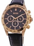 Hugo Boss Ikon Black Dial Black Leather Strap Watch for Men - 1513179 Buy Now By Hugo Boss