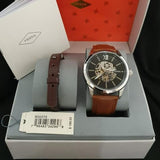 Fossil Flynn Automatic Black Dial Brown Leather Strap Watch for Men - BQ2270 Buy Now By Fossil