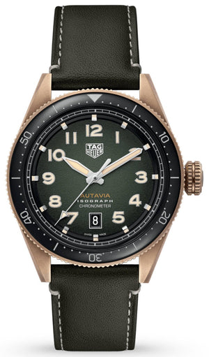 Tag Heuer Autavia Olive Green Dial Watch for Men - WBE5190.FC8268 Buy Now By Tag Heuer
