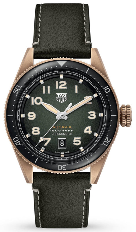 Tag Heuer Autavia Olive Green Dial Watch for Men - WBE5190.FC8268 Buy Now By Tag Heuer