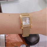 Guess Nouveau Diamonds Rose Gold Dial Rose Gold Mesh Bracelet Watch for Women - W0127L3 Buy Now By Guess