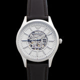 Emporio Armani Meccanico White Dial Brown Leather Strap Watch For Men - AR1946 Buy Now By Emporio Armani