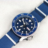 Seiko 5 Sports Automatic SKX Blue Dial Blue NATO Strap Watch For Men - SRPD51K2 Buy Now By Seiko