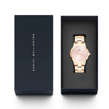 Daniel Wellington Iconic Link Pink Dial Rose Gold Steel Strap Watch For Women - DW00100333 Buy Now By Daniel Wellington