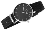 Daniel Wellington Classic Petite Cornwall Black Dial Black NATO Strap Watch For Women - DW00100216 Buy Now By Daniel Wellington
