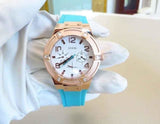 Guess Jet Setter White Dial Turquoise Silicone Strap Watch For Women - W0564L3 Buy Now By Guess