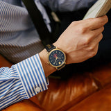 Versace V-Circle Manifesto Edition Black Dial Black Leather Strap Watch for Men - VBQ050017 Buy Now By Versace