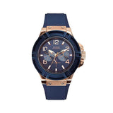 Guess Rigor Blue Dial Blue Silicone Strap Watch For Men - W0247G3 Buy Now By Guess
