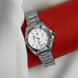 Tag Heuer Aquaracer Chronograph White Dial Silver Steel Strap Watch for Men - WAY111Y.BA0928 Buy Now By Tag Heuer
