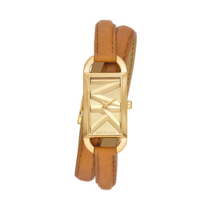 Michael Kors Empire Three Hand Gold Dial Brown Leather Strap Watch for Women - MK4721 Buy Now By Michael Kors