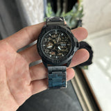 Fossil Bronson Automatic Skeleton Black Dial Grey Steel Strap Watch for Men - ME3255 Buy Now By Fossil