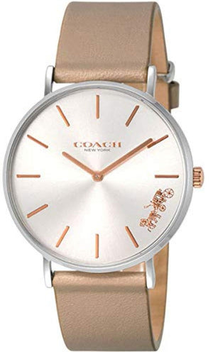 Coach Perry Silver Dial Light Brown Leather Strap Watch for Women - 14503119 Buy Now By Coach