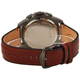 Fossil Garrett Chronograph Grey Dial Brown Leather Strap Watch for Men - FS5770 Buy Now By Fossil