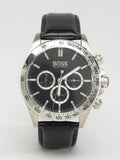 Hugo Boss Ikon Black Dial Black Leather Strap Watch for Men - 1513178 Buy Now By Hugo Boss