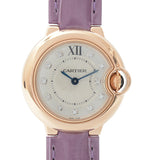 Cartier Ballon Bleu Diamonds White Dial Pink Leather Strap Watch for Women - WE902050 Buy Now By Cartier