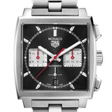 Tag Heuer Monaco Automatic Chronograph Black Dial Silver Steel Strap Watch for Men - CBL2113.BA0644 Buy Now By Tag Heuer
