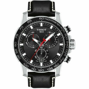 Tissot Supersport Chrono Black Dial Black Leather Strap Watch for Men - T125.617.16.051.00 Buy Now By Tissot