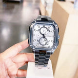 Fossil Inscription Multifunction Silver Dial Grey Steel Strap Watch for Men - BQ2657 Buy Now By Fossil