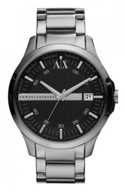 Armani Exchange Hampton Chronograph Black Dial Silver Steel Strap Watch For Men - AX2103 Buy Now By Armani Exchange