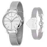 Calvin Klein Even White Dial Silver Mesh Bracelet Watch for Women - K7B23126 Buy Now By Calvin Klein