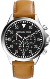 Michael Kors Gage Chronograph Quartz Black Dial Brown Leather Strap Watch For Men - MK8333 Buy Now By Michael Kors