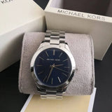 Michael Kors Slim Runway Quartz Blue Dial Silver Steel Strap Watch For Women - MK3379 Buy Now By Michael Kors