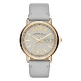 Marc Jacobs Fergus Grey Dial Grey Leather Strap Watch for Women - MBM8654 Buy Now By Marc Jacobs