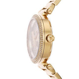 Michael Kors Parker Analog Crystals Gold Dial Gold Steel Strap Watch For Women - MK7283 Buy Now By Michael Kors