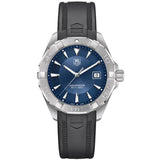 Tag Heuer Aquaracer Quartz Blue Dial Black Rubber Strap Watch for Men - WAY1112.FT8021 Buy Now By Tag Heuer