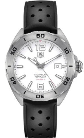 Tag Heuer Formula 1 Quartz White Dial Black Rubber Strap Watch for Men - WAZ2114.FT8023 Buy Now By Tag Heuer