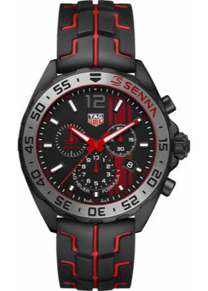 Tag Heuer Formula 1 Ayrton Senna Limited Edition Black Dial Two Tone Rubber Strap Watch for Men - CAZ1019.FT8027 Buy Now By Tag Heuer