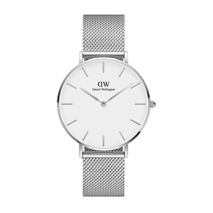 Daniel Wellington Petite Sterling White Dial Silver Mesh Bracelet Watch For Women - DW00100220 Buy Now By Daniel Wellington