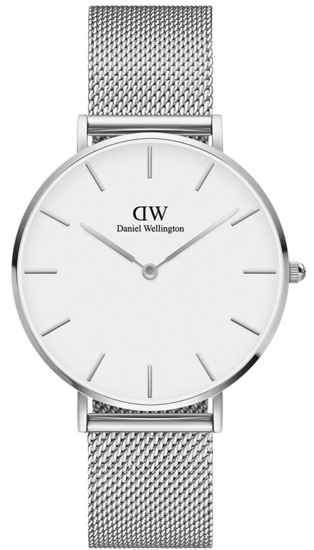 Daniel Wellington Petite Sterling Quartz White Dial Silver Mesh Bracelet Watch For Men - DW00100306 Buy Now By Daniel Wellington