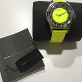 Marc Jacobs Henry Skeleton Neon Yellow Dial Yellow Leather Strap Watch for Women - MBM1242 Buy Now By Marc Jacobs