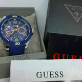 Guess Trade Blue Dial Blue Silicone Strap Watch for Men - W0967G2 Buy Now By Guess