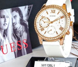 Guess Solar White Dial White Rubber Strap Watch For Women - W1135L1 Buy Now By Guess